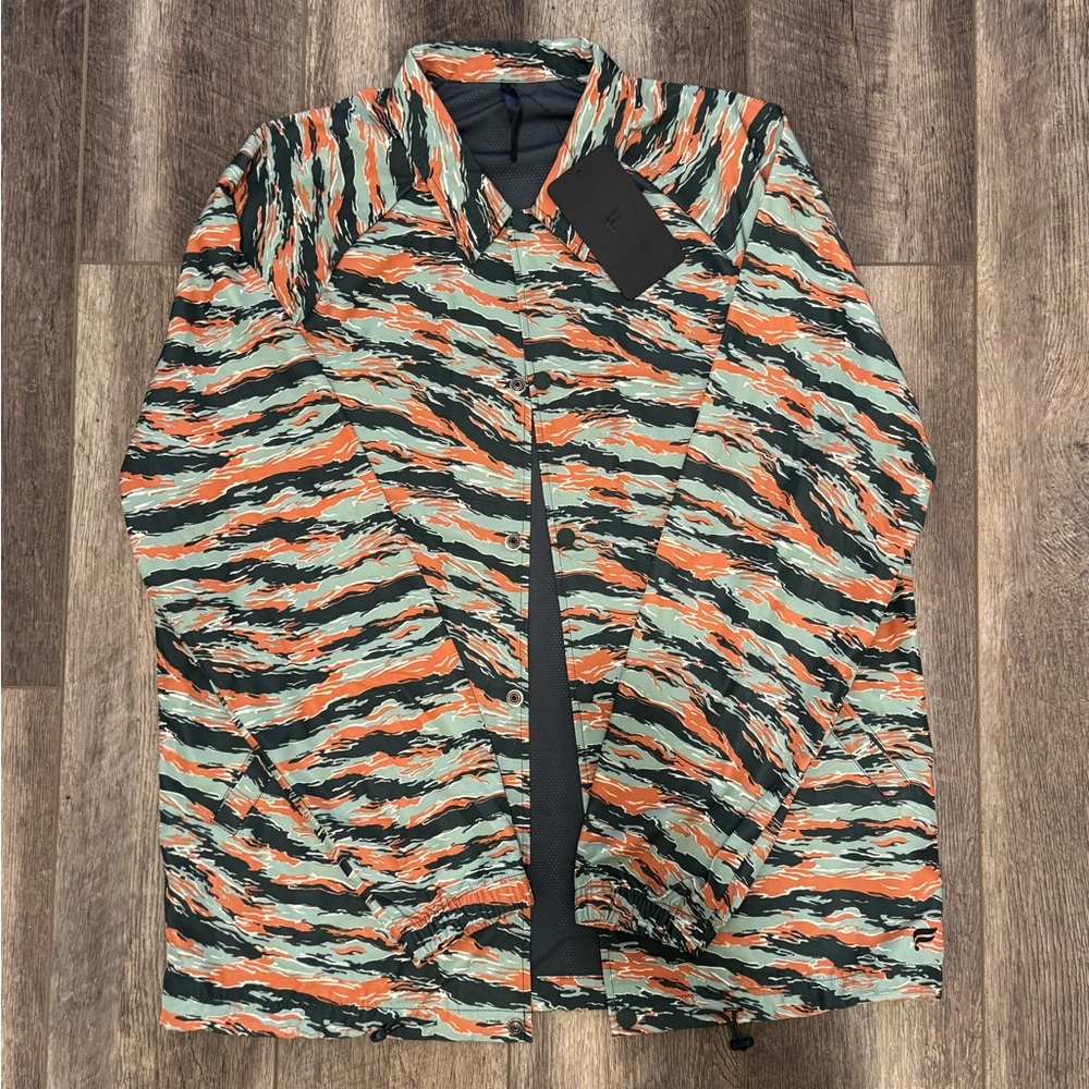 NWT Fabletics Large Tiger Camo The Only Coach Jacket